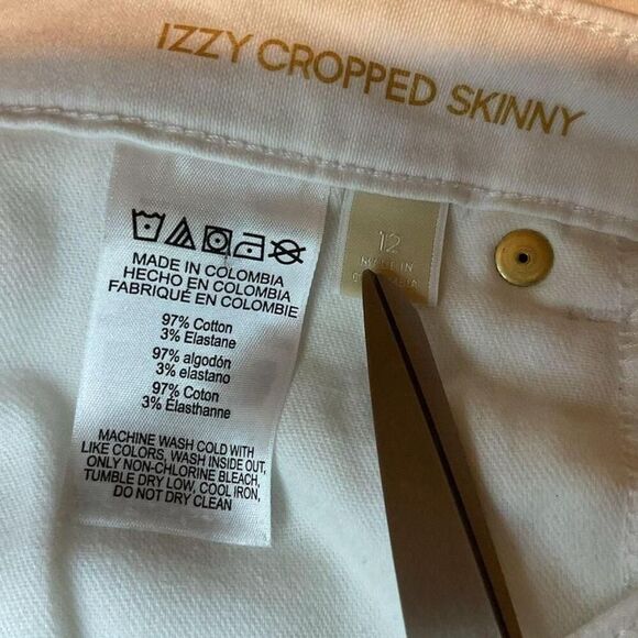 MICHAEL KORS Michael white Izzy Cropped size 12 - Picture 2 of 4
